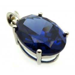 Siberian Sapphire Quartz Sterling Silver Pendant 01